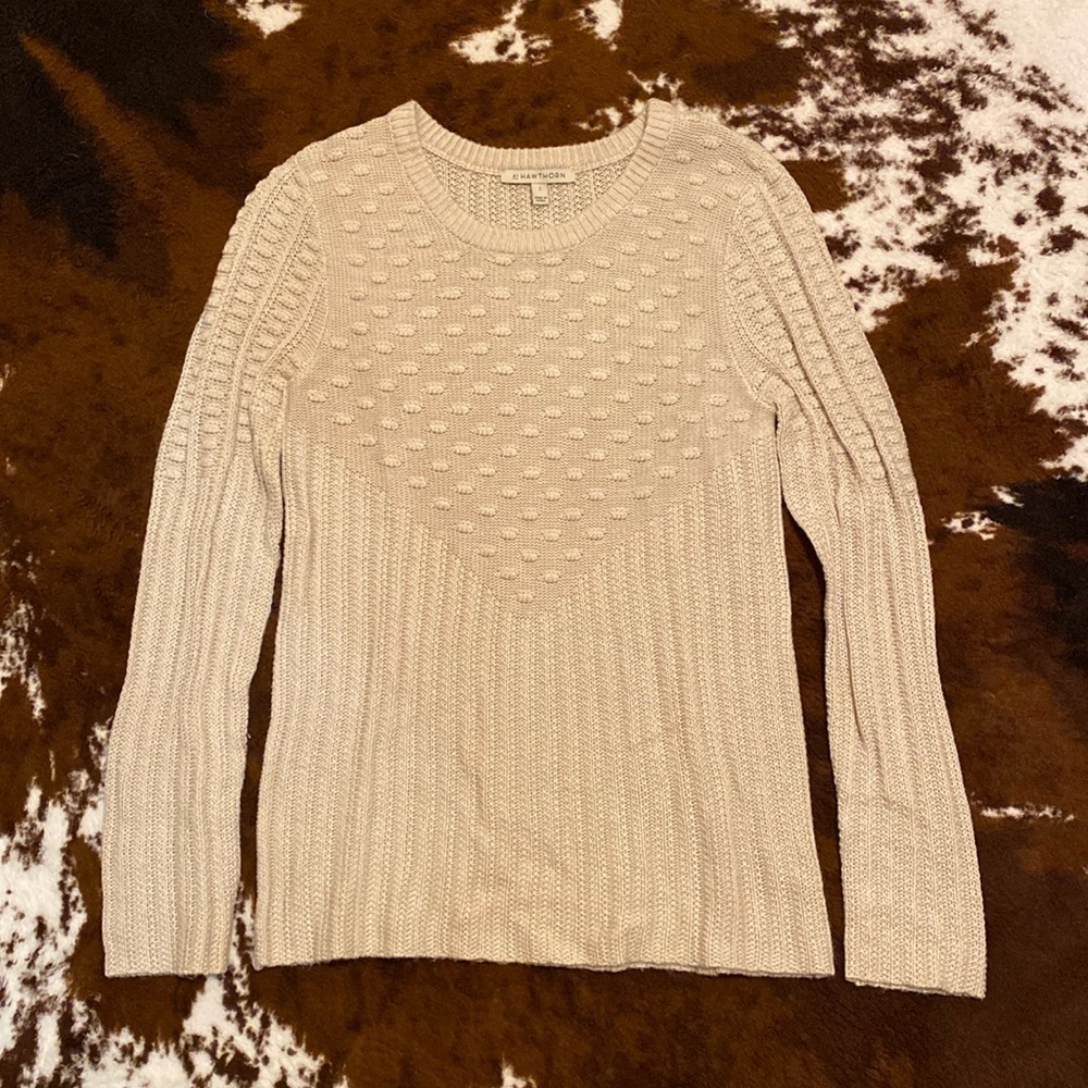 41 Hawthorn white knitted sweater, Size S